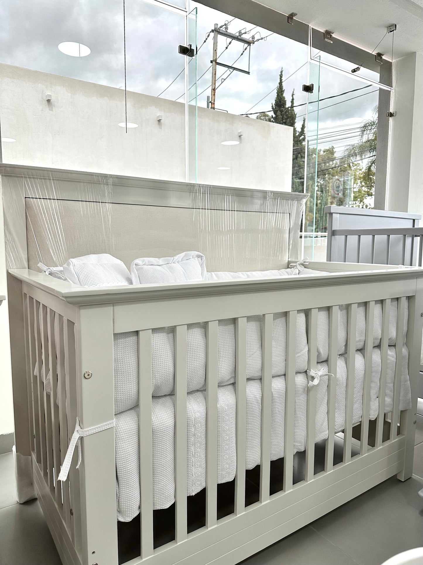 Vestidura para cuna blanco